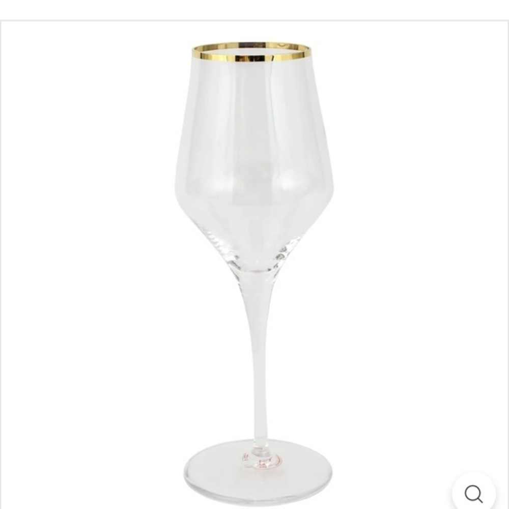 Vietri CTG-8820 Contessa Gold Wine Glass‎ NEW